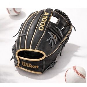 EUC Wilson A1000 Baseball Glove Grey Beige Leather RHT 11.5” Infield